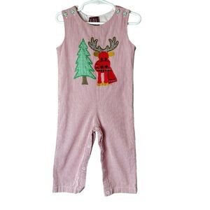 Lil Cactus Red Overalls Moose Tree 2T
